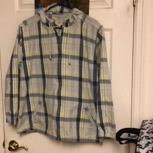 Christopher and Banks hooded plaid jacket